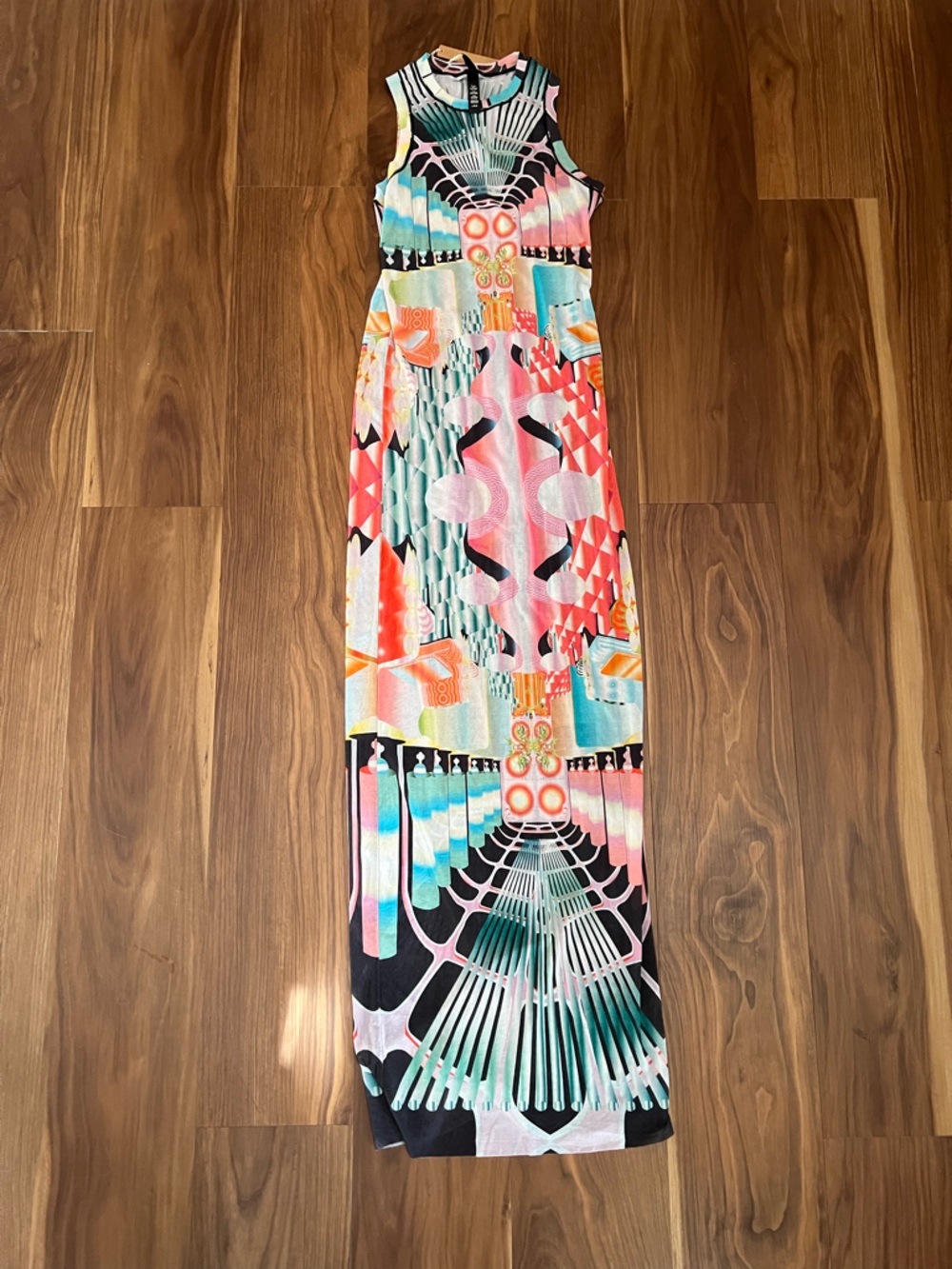 Skims Summer Mesh high neck long dress